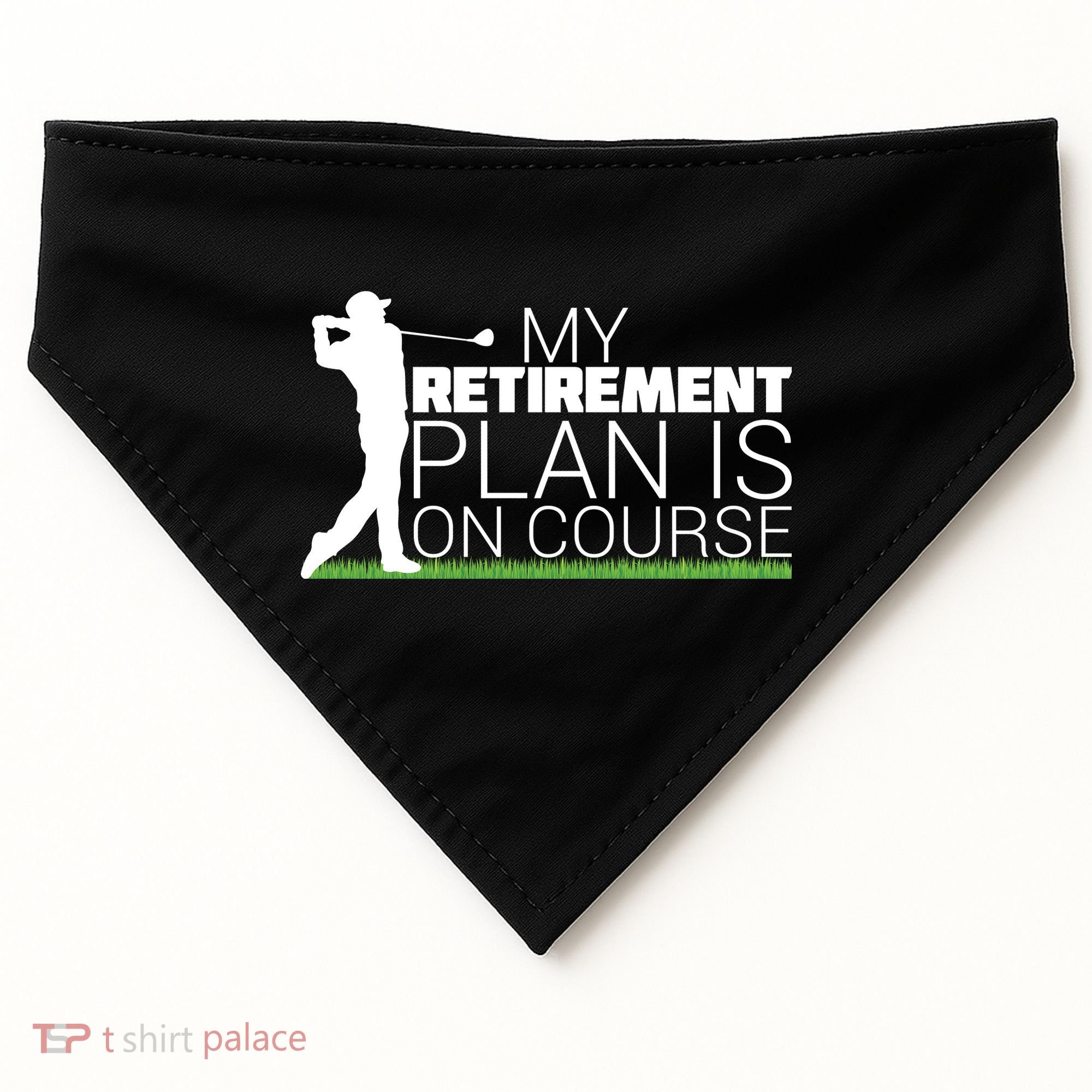 My Retirement Plan Is On Course USA-Made Doggie Bandana