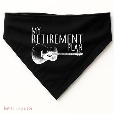 My Retirement Plan Playing  Guitar USA-Made Doggie Bandana