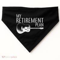My Retirement Plan Playing  Guitar USA-Made Doggie Bandana thumb 0