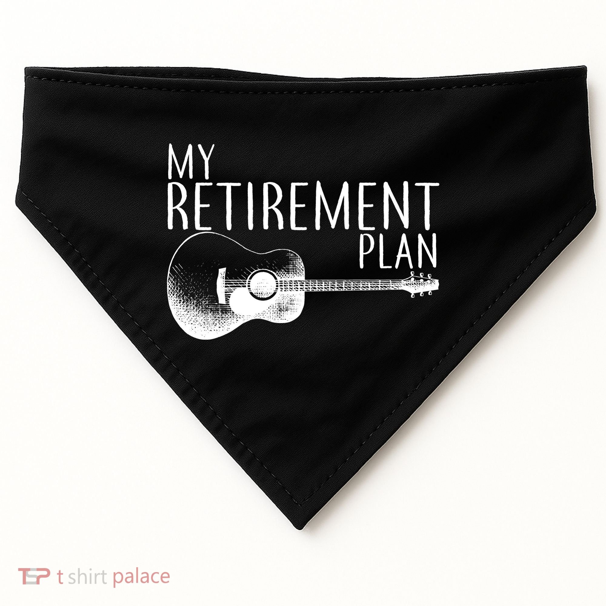 My Retirement Plan Playing  Guitar USA-Made Doggie Bandana
