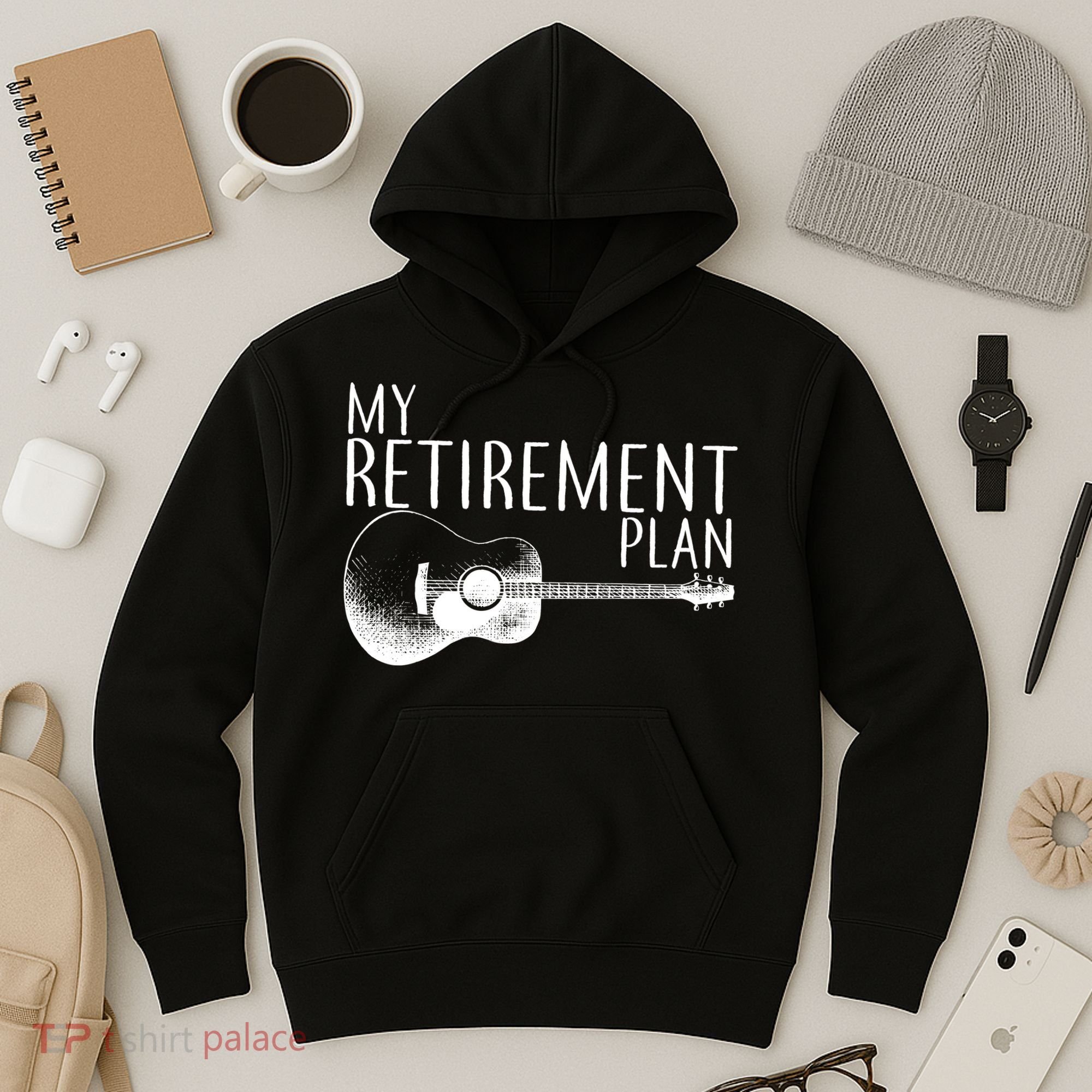 My Retirement Plan Playing  Guitar Hoodie