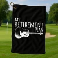 My Retirement Plan Playing  Guitar Golf Towel thumb 1
