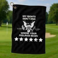 My Right Don't end Golf Towel thumb 1