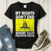 My Rights Don't End Where Your Feelings Begin Women's T-Shirt thumb 3