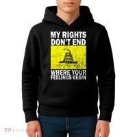 My Rights Don't End Where Your Feelings Begin Kids Hoodie thumb 4