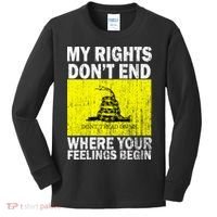 My Rights Don't End Where Your Feelings Begin Kids Long Sleeve Shirt thumb 0