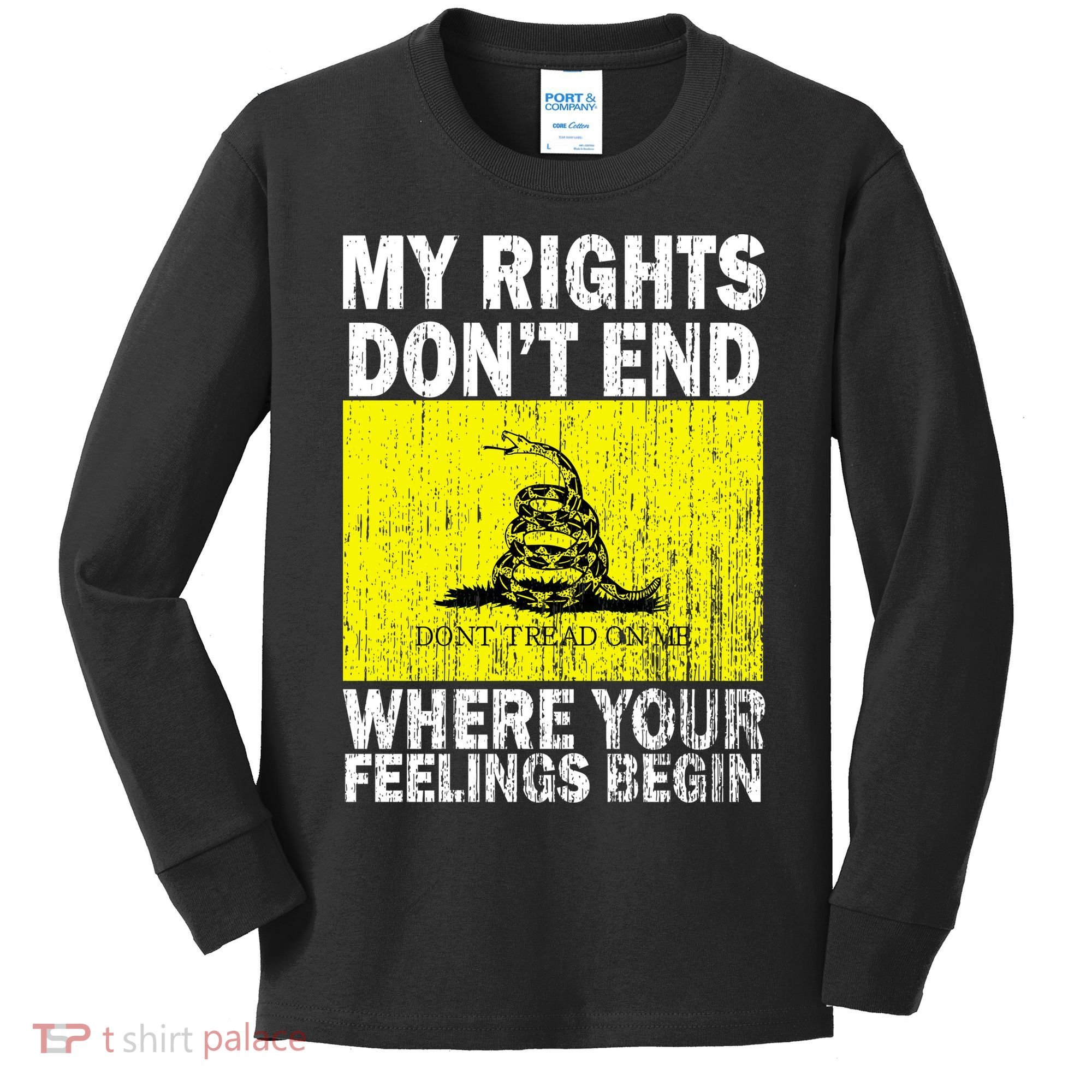 My Rights Don't End Where Your Feelings Begin Kids Long Sleeve Shirt