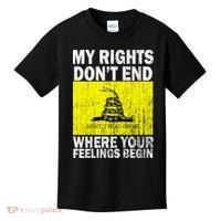 My Rights Don't End Where Your Feelings Begin Kids T-Shirt thumb 0