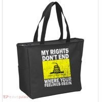 My Rights Don't End Where Your Feelings Begin Tote Bag thumb 2