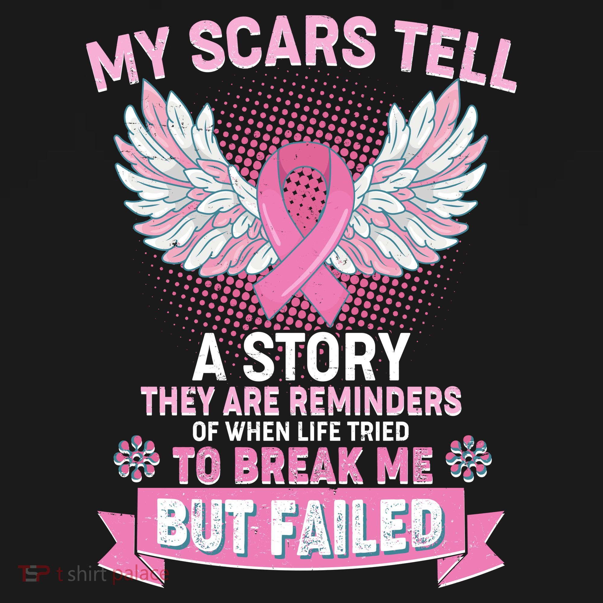 My Scars Tell A Story Breast Cancer Awareness USA-Made Doggie Bandana