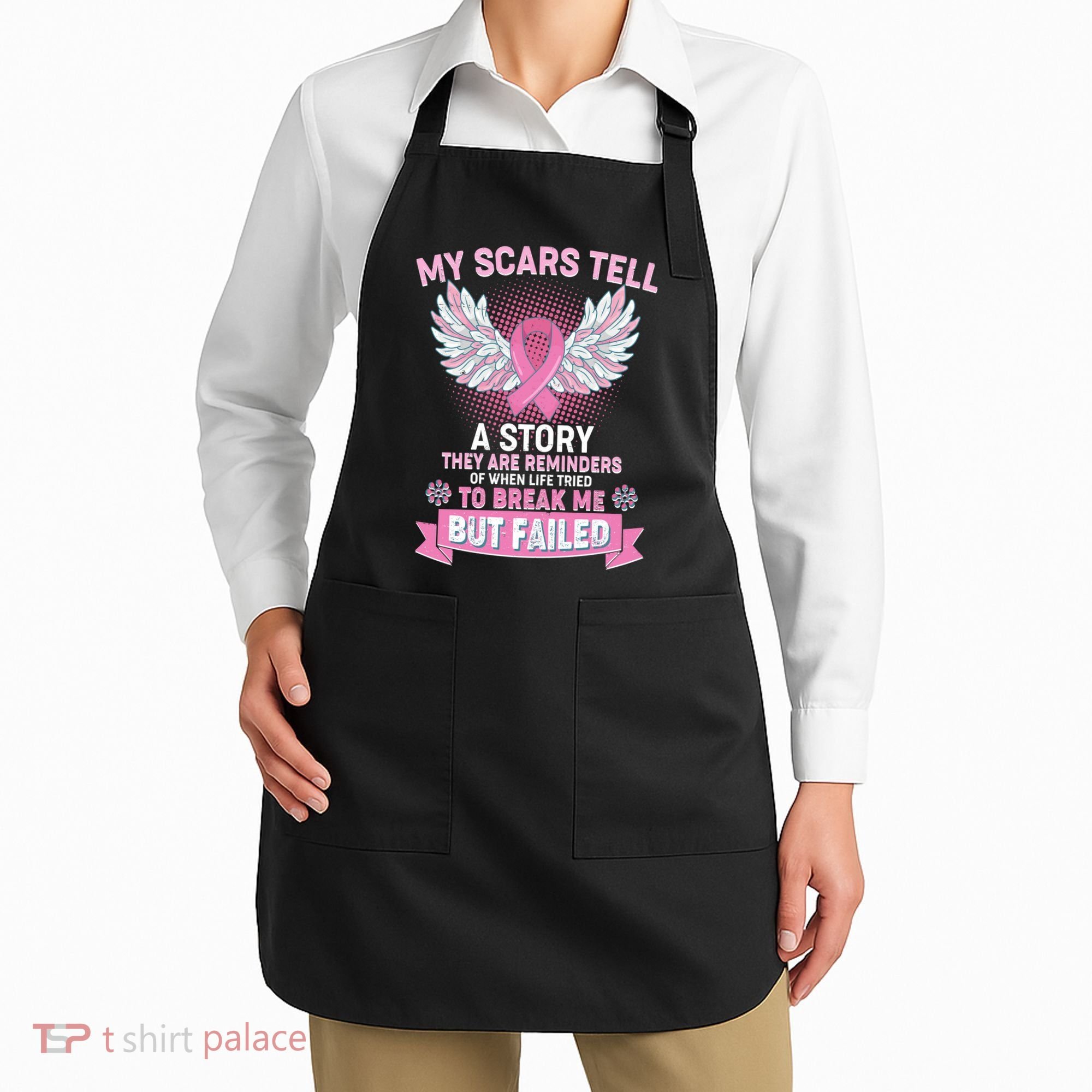 My Scars Tell A Story Breast Cancer Awareness Apron