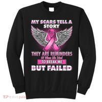 My Scars Tell A Story Breast Cancer Awareness Sweatshirt thumb 0