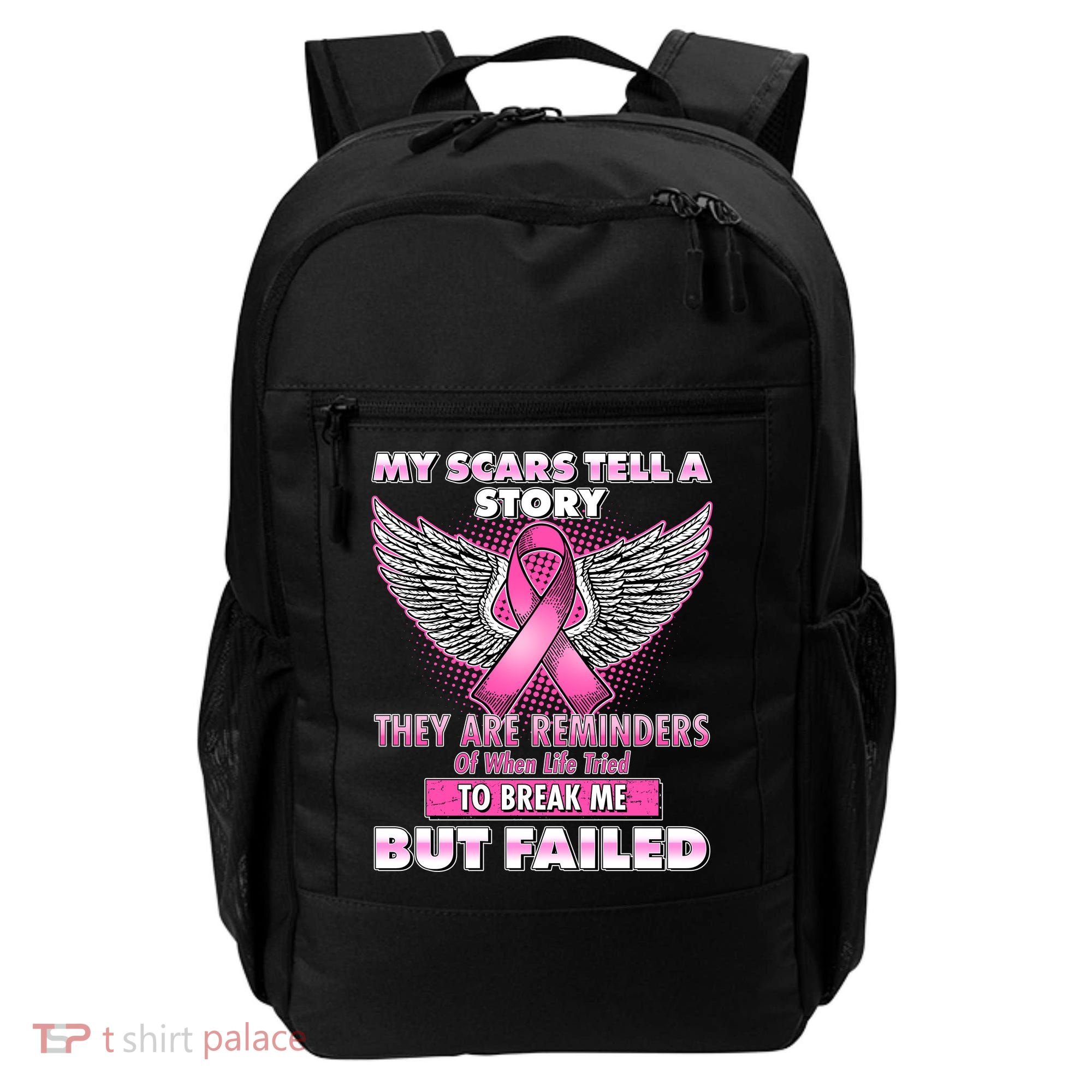 My Scars Tell A Story Breast Cancer Awareness Backpack