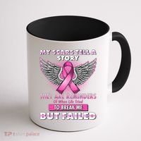 My Scars Tell A Story Breast Cancer Awareness Coffee Mug thumb 1