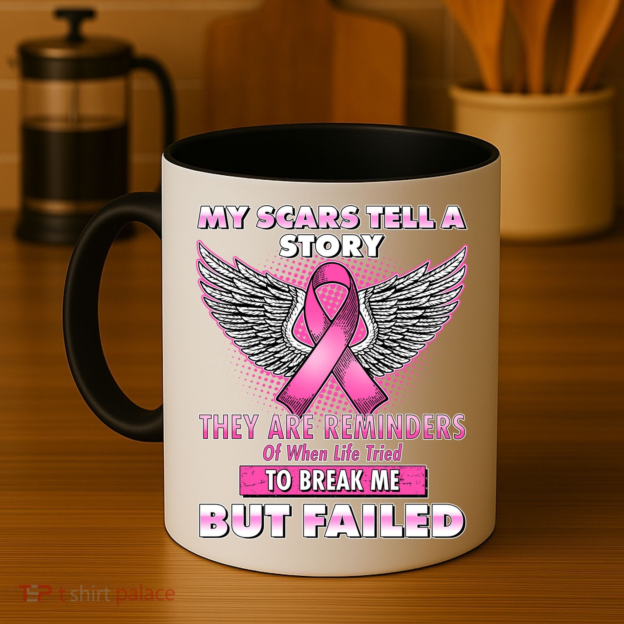 My Scars Tell A Story Breast Cancer Awareness Coffee Mug