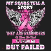 My Scars Tell A Story Breast Cancer Awareness Beanie thumb 2