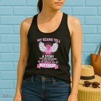 My Scars Tell A Story Breast Cancer Awareness Women's Tank Top thumb 2