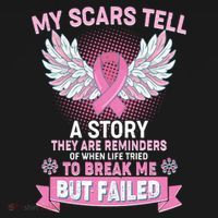 My Scars Tell A Story Breast Cancer Awareness Women's Tank Top thumb 5
