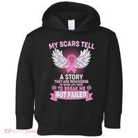 My Scars Tell A Story Breast Cancer Awareness Toddler Hoodie thumb 0