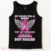 My Scars Tell A Story Breast Cancer Awareness Tank Top thumb 2