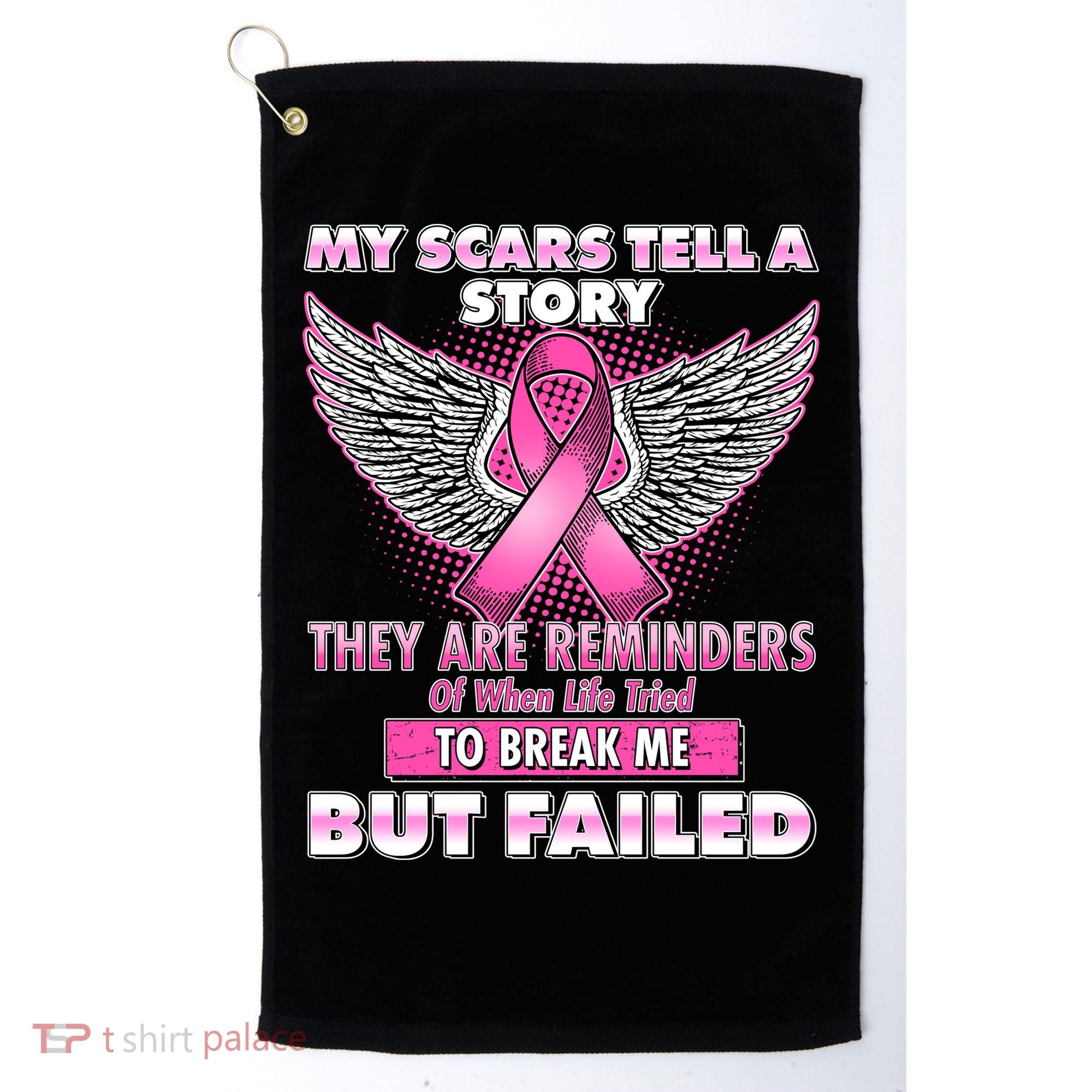 My Scars Tell A Story Breast Cancer Awareness Golf Towel