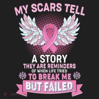 My Scars Tell A Story Breast Cancer Awareness Golf Towel thumb 3