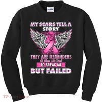 My Scars Tell A Story Breast Cancer Awareness Kids Sweatshirt thumb 0