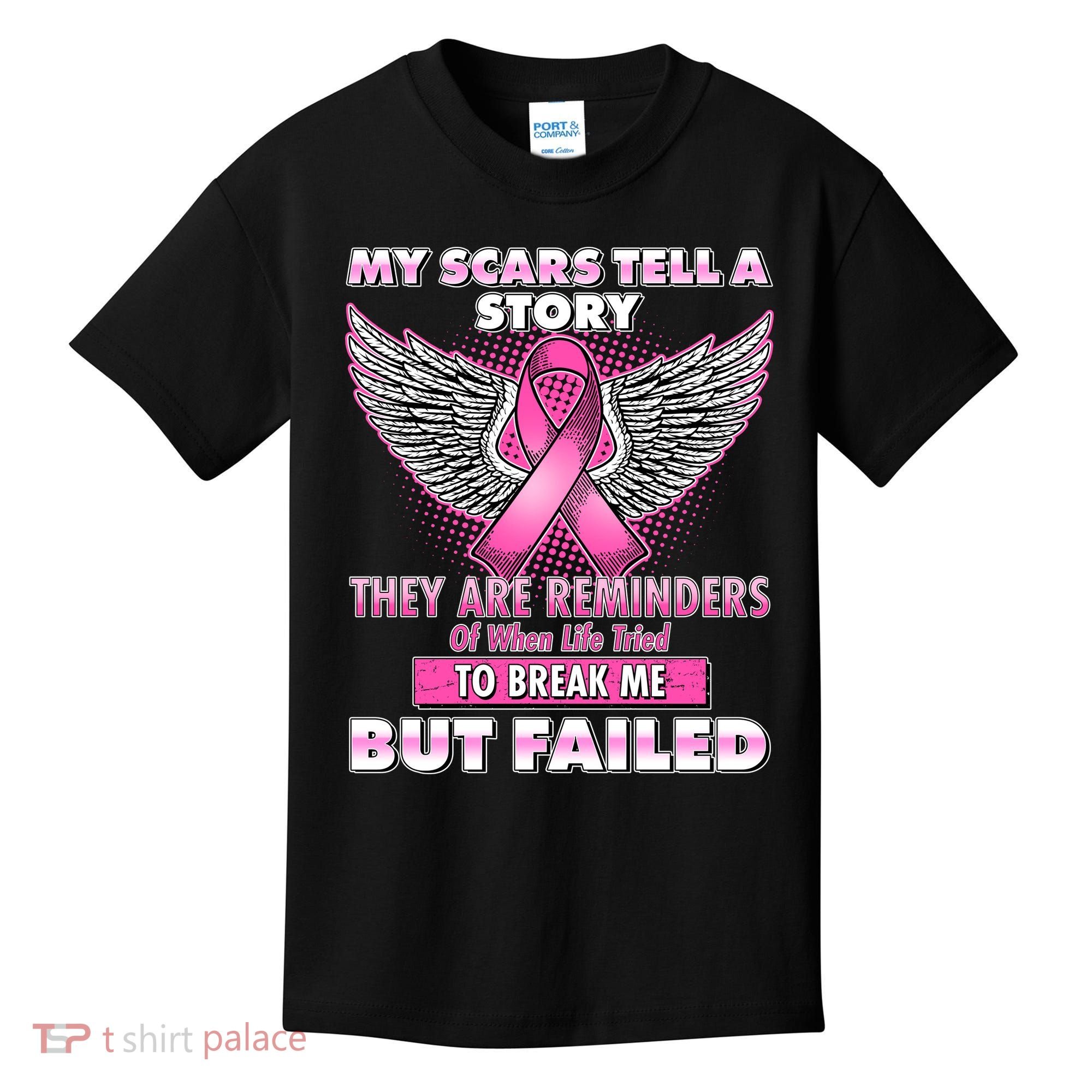 My Scars Tell A Story Breast Cancer Awareness Kids T-Shirt