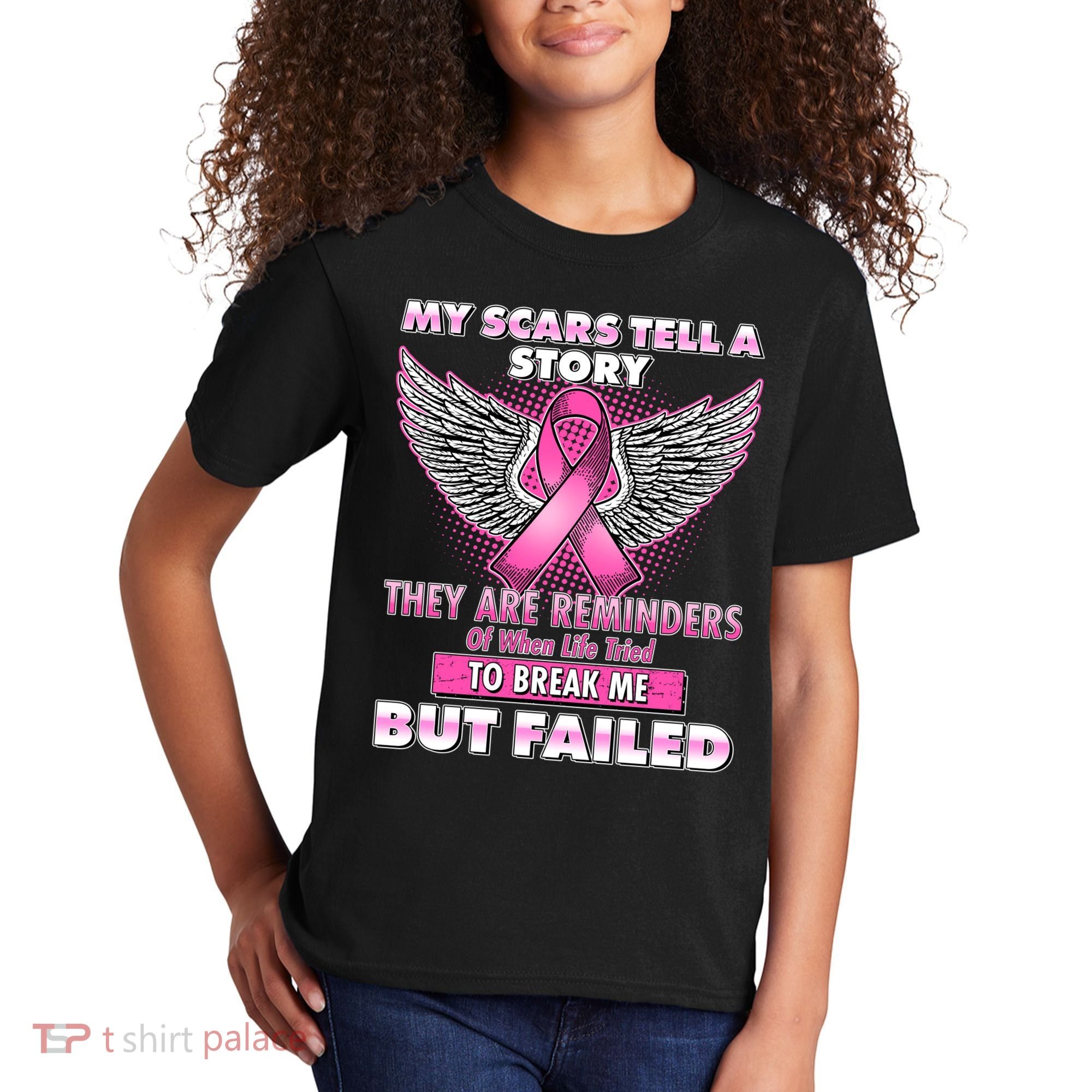 My Scars Tell A Story Breast Cancer Awareness Kids T-Shirt