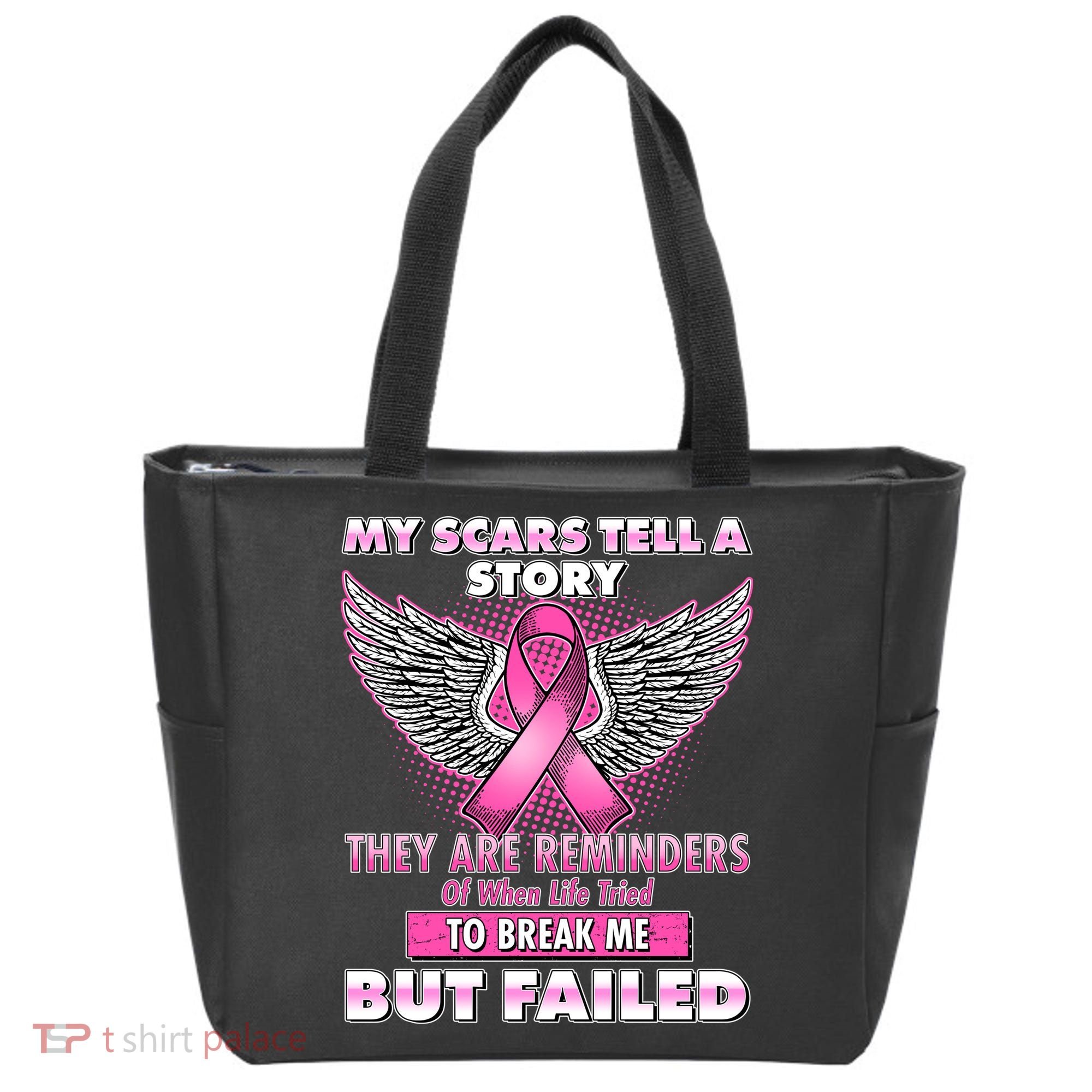 My Scars Tell A Story Breast Cancer Awareness Tote Bag