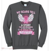 My Scars Tell A Story Breast Cancer Awareness Sweatshirt thumb 0