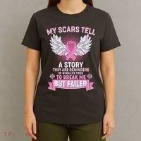 My Scars Tell A Story Breast Cancer Awareness T-Shirt thumb 4