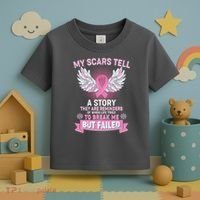 My Scars Tell A Story Breast Cancer Awareness Toddler T-Shirt thumb 3