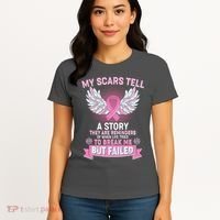 My Scars Tell A Story Breast Cancer Awareness Women's T-Shirt thumb 4
