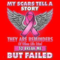 My Scars Tell A Story Breast Cancer Awareness Santa Hat thumb 1
