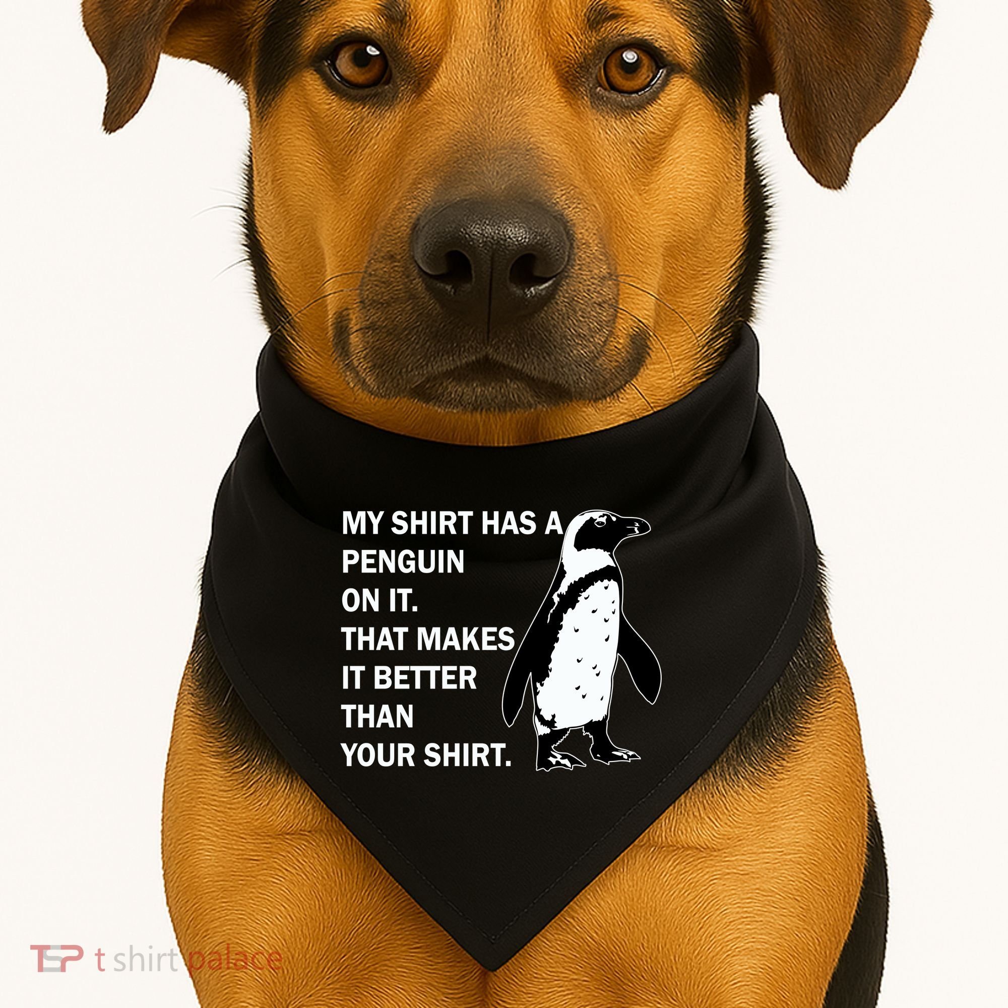 My Shirt Has A Penguin On It USA-Made Doggie Bandana