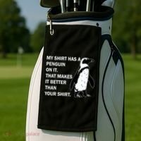 My Shirt Has A Penguin On It Golf Towel thumb 2