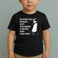 My Shirt Has A Penguin On It Toddler T-Shirt thumb 2