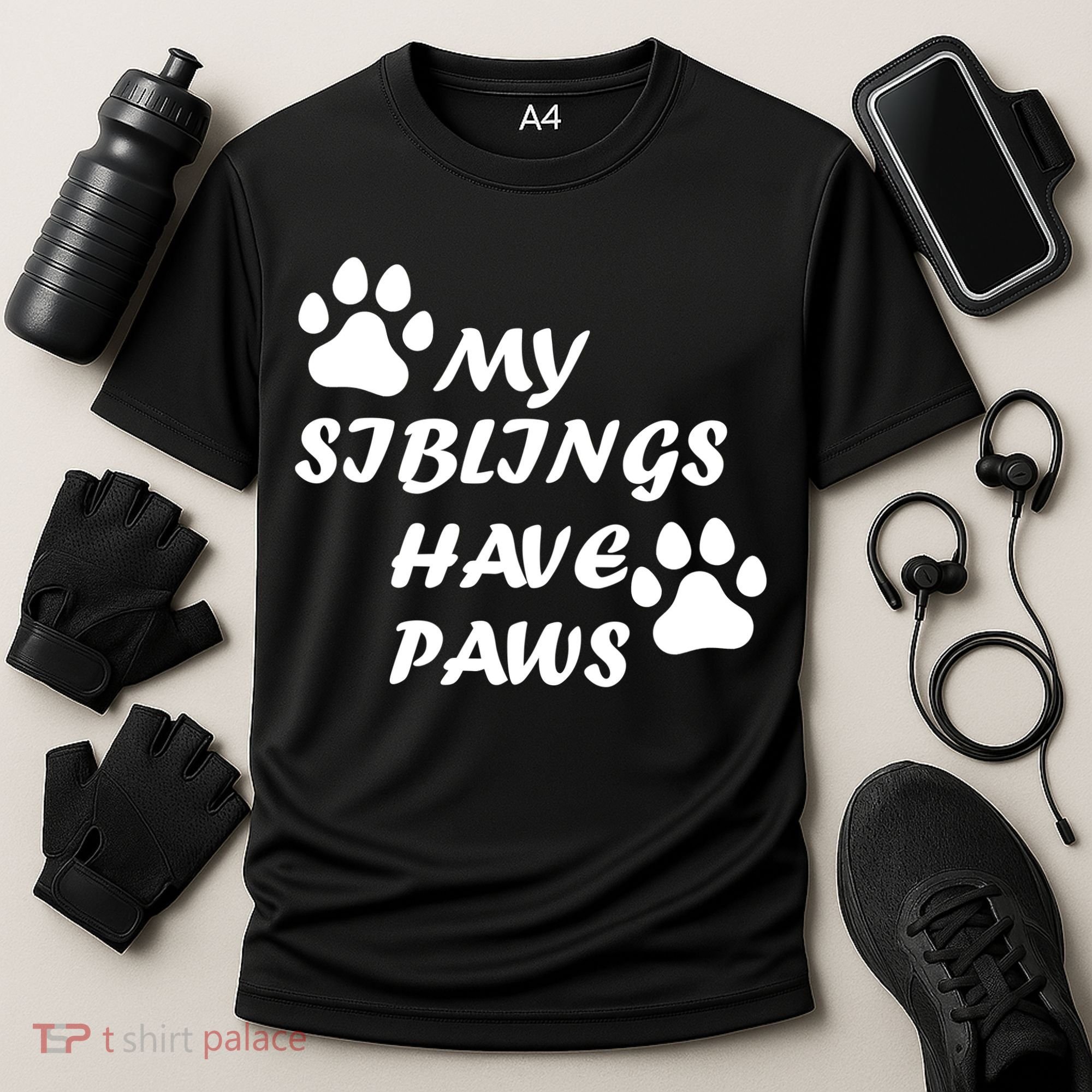 My Siblings Have Paws Cooling Performance Crew T-Shirt