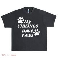 My Siblings Have Paws Urban Oversized Heavyweight T-Shirt thumb 0