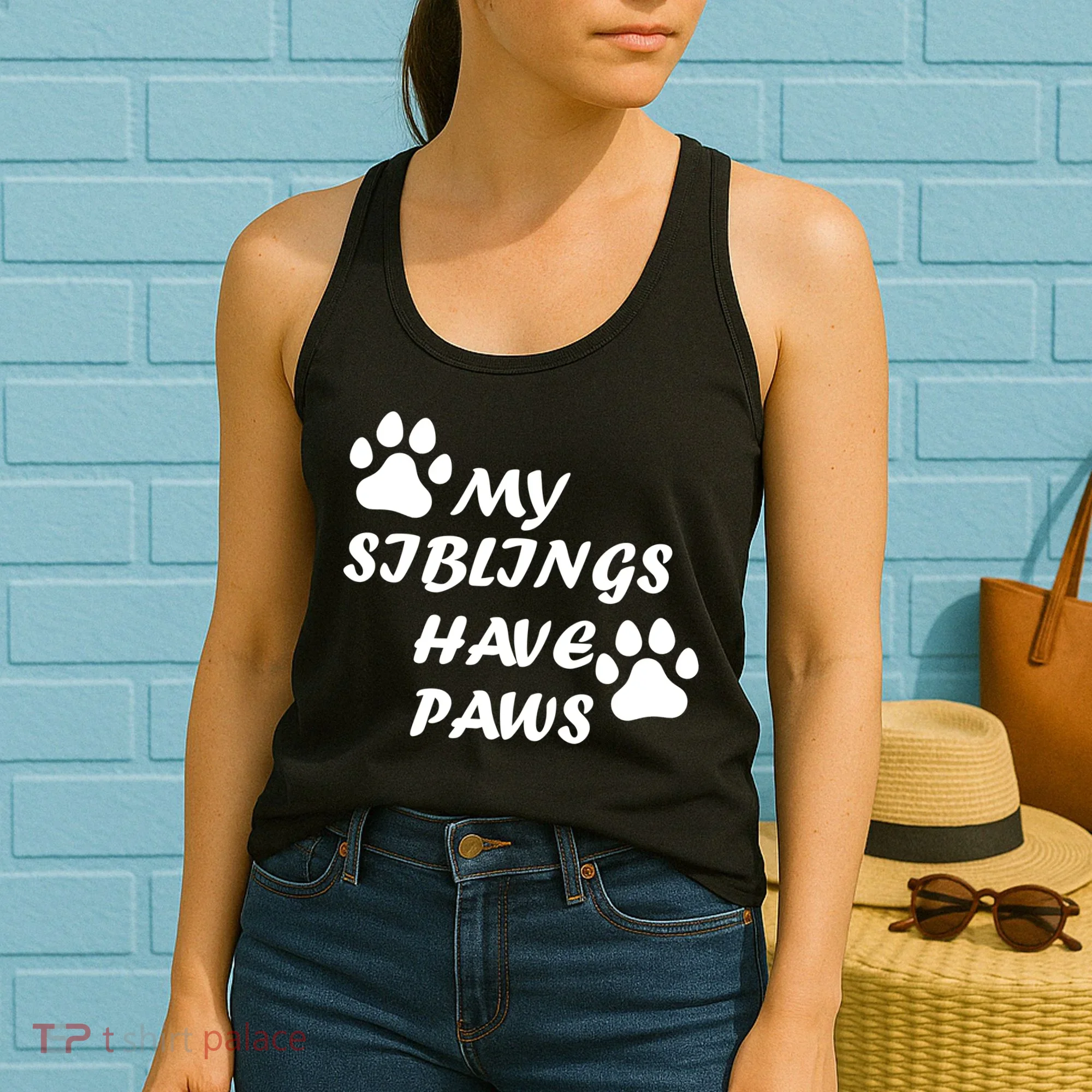 My Siblings Have Paws Women's Tank Top