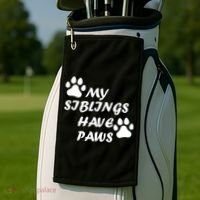 My Siblings Have Paws Golf Towel thumb 2