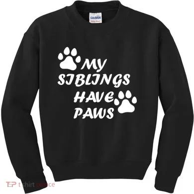 My Siblings Have Paws Kids Sweatshirt