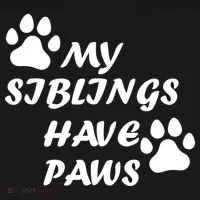 My Siblings Have Paws Kids Long Sleeve Shirt thumb 2