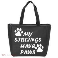 My Siblings Have Paws Tote Bag thumb 0