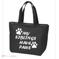 My Siblings Have Paws Tote Bag thumb 3