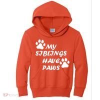 My Siblings Have Paws Kids Hoodie thumb 0