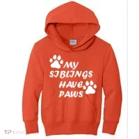My Siblings Have Paws Kids Hoodie thumb 0