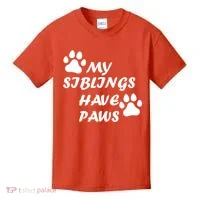 My Siblings Have Paws Kids T-Shirt thumb 0