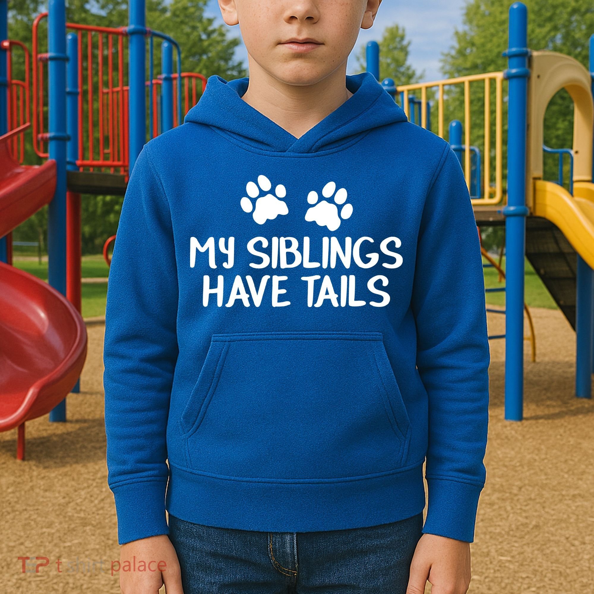 My Siblings Have Tails Kids Hoodie